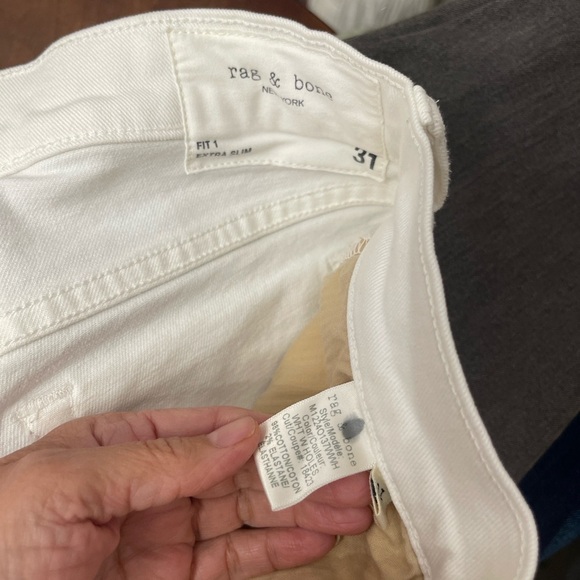Rag & Bone Fit 1 Extra Slim White Jeans Men’s Size 31 – Premium Denim NY - Picture 3 of 11